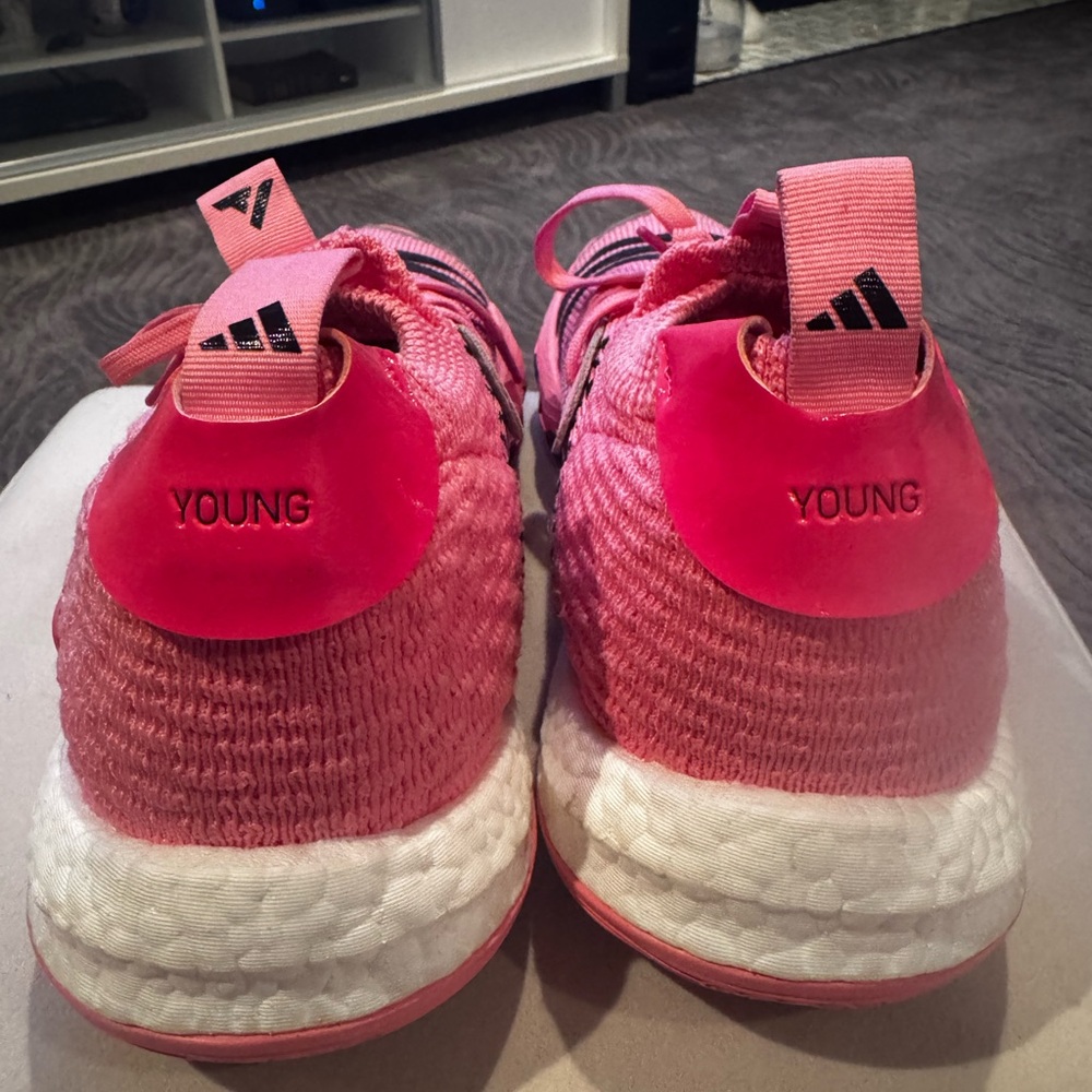 Adidas “Trae Young” MEN Vibrant Pink and Black Basketball Sneakers - Picture 6 of 8